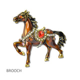 112011, VINTAGE ENAMEL HORSE BROOCH PIN wholesale fashion jewelry - GOOD FEELINGS, INC