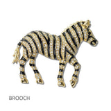 112012, PAVE CRYSTAL ZEBRA BROOCH PIN wholesale fashion jewelry - GOOD FEELINGS, INC