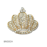 Pave Crystal Crown Brooch PIN - view 3