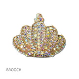 Pave Crystal Crown Brooch PIN - view 5