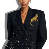 Exquisite Leopard Crystal Statement Brooch PIN - view 2