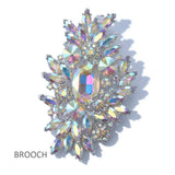 Crystal Flower Statement Brooch PIN - view 5