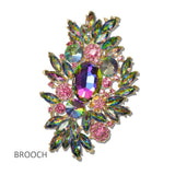 Crystal Flower Statement Brooch PIN