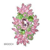 Sorority Crystal Floral Statement Brooch PIN - view 2