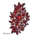 Crystal Flower Statement Brooch PIN - view 8