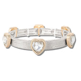 Heart Crystal Accent Stretch Bracelet - view 2