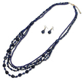 Multi Strand Natural Stone Beaded Long Necklace - view 3