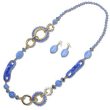 Celluloid Acetate Chain Beaded Long Necklace