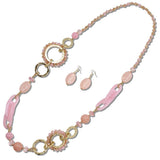 Celluloid Acetate Chain Beaded Long Necklace - view 4