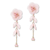 112037, ACRYLIC FLOWER DROP EARRINGS