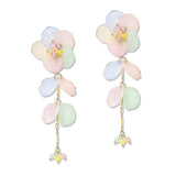 112037, ACRYLIC FLOWER DROP EARRINGS
