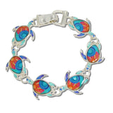 112043, ENAMELED SEA TURTLE MAGNETIC CLOSURE BRACELET wholesale fashion jewelry - GOOD FEELINGS, INC