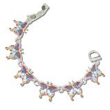 Enameled Butterfly Magnetic Closure Bracelet - view 2