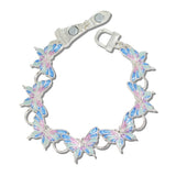 Enameled Butterfly Magnetic Closure Bracelet - view 2