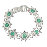 112048, LUCITE STONE SUNBURST MAGNETIC CLOSURE BRACELET wholesale fashion jewelry - GOOD FEELINGS, INC