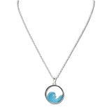 112050, BLUE OCEAN WAVE PENDANT NECKLACE wholesale fashion jewelry - GOOD FEELINGS, INC