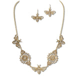 Cutout Bumble BEE and Sunflower Necklace