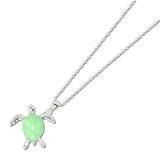 112060, GREEN SEA TURTLE PENDANT NECKLACE wholesale fashion jewelry - GOOD FEELINGS, INC