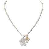 Pave PAW Charm Pendant Necklace