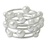 Multi Layer Pearl Coil Bracelet - view 2