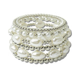 Baroque Pearl Multi Layer Stretch Bracelet SET - view 2