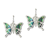 MOP and Abalone Butterfly Drop Earrings - view 2