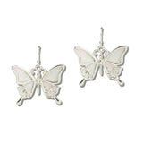 MOP and Abalone Butterfly Drop Earrings