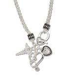 Nurse Medical Heart Charm Necklace - view 2