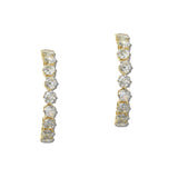 112088, 50MM CUBIC ZIRCONIA CRYSTAL ROUND HOOP EARRINGS wholesale fashion jewelry - GOOD FEELINGS, INC
