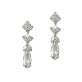 112094, CUBIC ZIRCONIA CRYSTAL PAVE TEARDROP DROP EARRINGS wholesale fashion jewelry - GOOD FEELINGS, INC