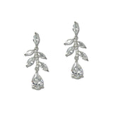 112095, CUBIC ZIRCONIA CRYSTAL OVAL DROP EARRINGS wholesale fashion jewelry - GOOD FEELINGS, INC