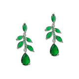 112095, CUBIC ZIRCONIA CRYSTAL OVAL DROP EARRINGS wholesale fashion jewelry - GOOD FEELINGS, INC