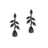 112095, CUBIC ZIRCONIA CRYSTAL OVAL DROP EARRINGS wholesale fashion jewelry - GOOD FEELINGS, INC