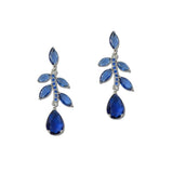 112095, CUBIC ZIRCONIA CRYSTAL OVAL DROP EARRINGS wholesale fashion jewelry - GOOD FEELINGS, INC
