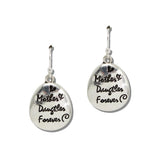 Mother & Daughter Forever Engraved Drop Earrings - view 2