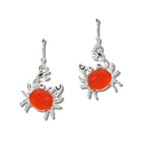 112111, RED OCEAN CRAB DROP EARRINGS wholesale fashion jewelry - GOOD FEELINGS, INC