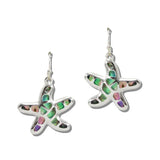 112113, ABALONE SHELL STARFISH DROP EARRINGS wholesale fashion jewelry - GOOD FEELINGS, INC