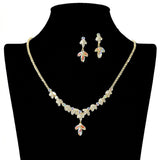 Marquise Cubic Zirconia Crystal Necklace and Earring SET