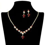Marquise Cubic Zirconia Crystal Necklace and Earring SET - view 4