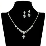 Marquise Cubic Zirconia Crystal Necklace and Earring SET - view 2