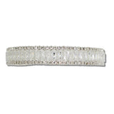 Cubic Zirconia Baguette and Round Crystal Stretch Cuff Bracelet - view 3