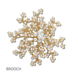 Pearl Floral Branch Brooch PIN - view 2
