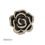Crystal Enameled Flower Brooch PIN