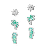 112447, TROPICAL SUMMER STUD EARRING SET wholesale fashion jewelry - GOOD FEELINGS, INC