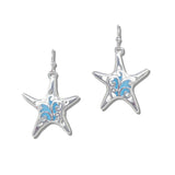 112449, LUCITE STONE FILIGREE STARFISH DROP EARRINGS wholesale fashion jewelry - GOOD FEELINGS, INC