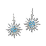 112450, LUCITE STONE FILIGREE SUN DROP EARRINGS wholesale fashion jewelry - GOOD FEELINGS, INC