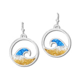 112453, SAND OCEAN WAVE DROP EARRINGS wholesale fashion jewelry - GOOD FEELINGS, INC