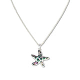 112462, ABALONE SHELL STARFISH PENDANT NECKLACE