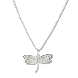 112463, ABALONE AND MOP SHELL DRAGONFLY PENDANT NECKLACE