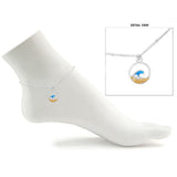 112483, SAND OCEAN WAVE CHARM ANKLET wholesale fashion jewelry - GOOD FEELINGS, INC